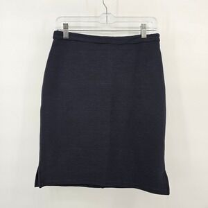 Tanner Doncaster Pencil Skirt Womens 4 Black Ribbed Stretch M245SK63